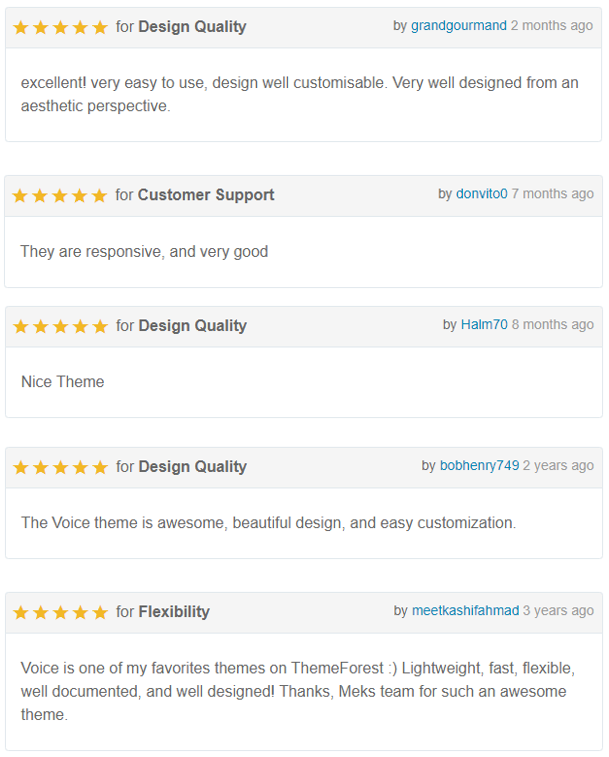 Voice wordpress theme review